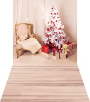 Świąteczne tło z choinką z ozdobami świątecznymi sw000