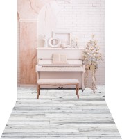 Świąteczne tło fotograficzne  z białym pianinem sw220