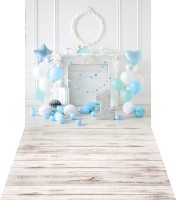 Błękitne tło fotograficzne urodzinowe brd058