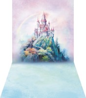 Winylowe tło fotograficzne jak malowane bajkowy zamek zmp003