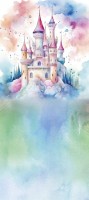 Tło winylowe jak malowane bajkowy zamek zmp005