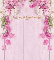 Tło fotograficzne na ślub ze złotym napisem 180x200 WEDD244