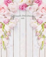 Tło fotograficzne na ślub ze srebrnym napisem 160x200 WEDD248