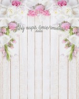 Tło fotograficzne na ślub ze srebrnym napisem 160x200 WEDD249