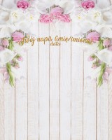 Tło fotograficzne na ślub ze złotym napisem 160x200 WEDD249