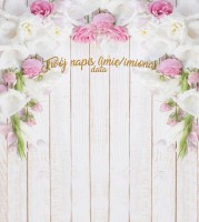 Tło fotograficzne na ślub ze złotym napisem 180x200 WEDD249