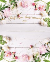 Tło fotograficzne na ślub ze złotym napisem 160x200 WEDD250