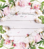 Tło fotograficzne na ślub ze srebrnym napisem 180x200 WEDD250