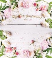 Tło fotograficzne na ślub ze złotym napisem 180x200 WEDD250