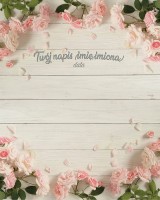 Tło fotograficzne na ślub ze srebrnym napisem 160x200 WEDD251