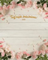 Tło fotograficzne na ślub ze złotym napisem 160x200 WEDD251