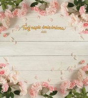 Tło fotograficzne na ślub ze złotym napisem 180x200 WEDD251