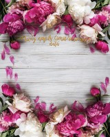 Tło fotograficzne na ślub ze złotym napisem 160x200 WEDD256