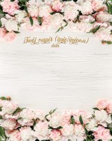 Tło fotograficzne na ślub ze złotym napisem 160x200 WEDD257