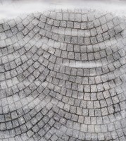 kostka brukowa ze śniegiem podłoga 180x200