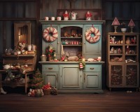 Świąteczne tło fotograficzne kredens SW259