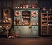 Tło fotograficzne świąteczny kredens SW259