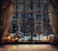 Tło okno z zasłonami SW289