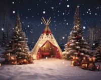 Tło świąteczne namiot tipi SW298