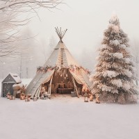 Tło świąteczne namiot tipi SW300