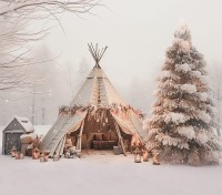 Tło świąteczne namiot tipi SW300