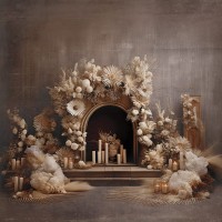 Świąteczne tło boho SW311