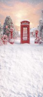 tło świąteczne SantaPhone z podłogą sw275