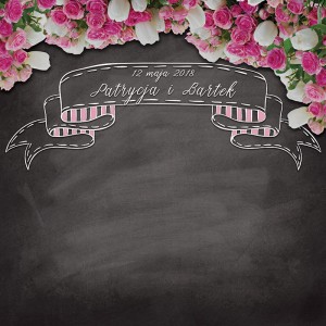 Tło fotograficzne winylowe, ścianka ślubna, weselna 510g - WEDD011