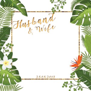 Tło fotograficzne winylowe, ścianka ślubna, weselna 510g - WEDD038