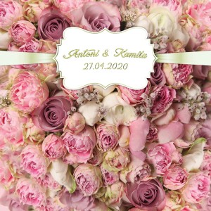 Tło fotograficzne winylowe, ścianka ślubna, weselna 510g - WEDD050