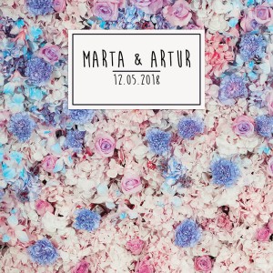 Tło fotograficzne winylowe, ścianka ślubna, weselna 510g - WEDD052