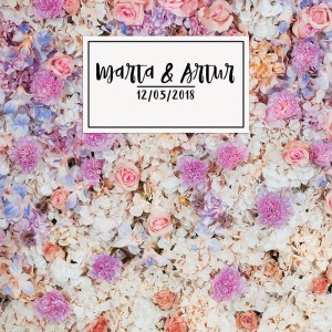 Tło fotograficzne winylowe, ścianka ślubna, weselna 510g - WEDD053