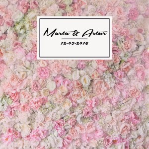 Tło fotograficzne winylowe, ścianka ślubna, weselna 510g - WEDD054