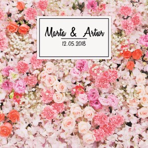 Tło fotograficzne winylowe, ścianka ślubna, weselna 510g - WEDD055