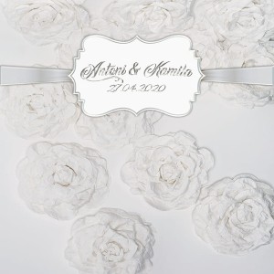 Tło fotograficzne winylowe, ścianka ślubna, weselna 510g - WEDD056