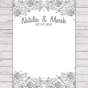 Tło fotograficzne winylowe, ścianka ślubna, weselna 510g - WEDD082