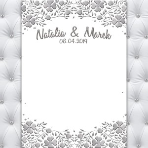 Tło fotograficzne winylowe, ścianka ślubna, weselna 510g - WEDD083