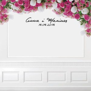 Tło fotograficzne winylowe, ścianka ślubna, weselna 510g - WEDD098