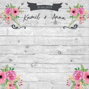 Tło fotograficzne winylowe, ścianka ślubna, weselna 510g - WEDD127