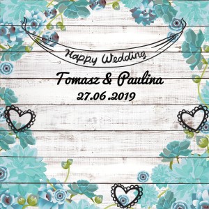 Tło fotograficzne winylowe, ścianka ślubna, weselna 510g - WEDD132