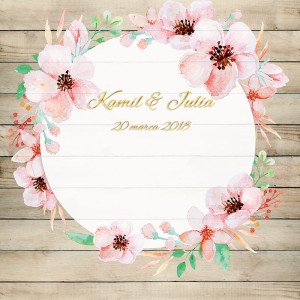 Tło fotograficzne winylowe, ścianka ślubna, weselna 510g - WEDD152