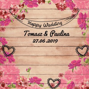 Tło fotograficzne winylowe, ścianka ślubna, weselna 510g - WEDD158