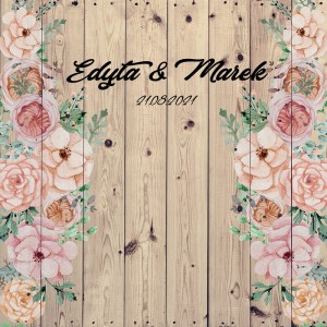 Tło fotograficzne winylowe, ścianka ślubna, weselna 510g - WEDD159