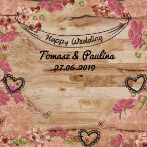 Tło fotograficzne winylowe, ścianka ślubna, weselna 510g - WEDD160