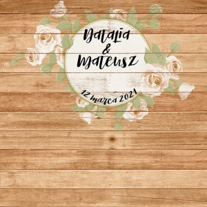 Tło fotograficzne winylowe, ścianka ślubna, weselna 510g - WEDD164