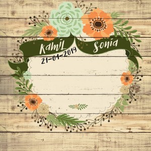 Tło fotograficzne winylowe, ścianka ślubna, weselna 510g - WEDD165