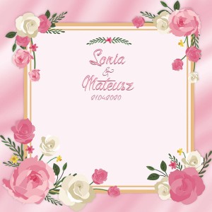 Tło fotograficzne winylowe, ścianka ślubna, weselna 510g - WEDD179