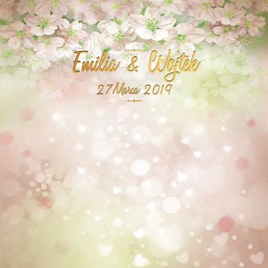 Tło fotograficzne winylowe, ścianka ślubna, weselna 510g - WEDD192