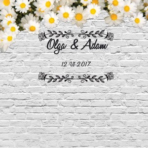 Tło fotograficzne winylowe, ścianka ślubna, weselna 510g - WEDD200