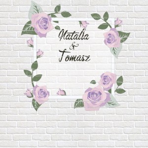 Tło fotograficzne winylowe, ścianka ślubna, weselna 510g - WEDD206